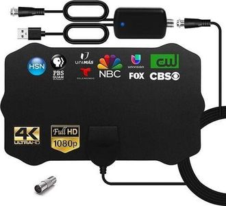 OEM Antena De Tv De Interior Potente Con Amplificador, Televisi&oacute;n Digital Terrestre (tdt) Hdtv, Antena De Interior Uhf/vhf