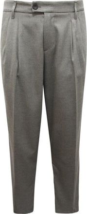 Imperial Gestreepte broek - Heren - Nette broeken - Grijs - M - Leer - Broeken