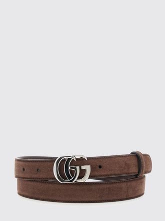 Gucci Cintura GG Marmont in pelle scamosciata con fibbia monogram