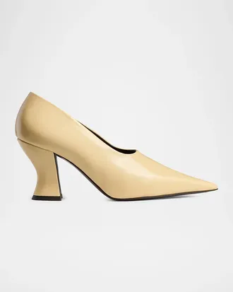 Khaite Colleen 75MM Glazed Leather Pumps