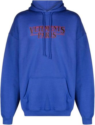 VETEMENTS Hoodie voor een Stijlvolle Look - Heren - Hoodies - Blauw - S - Katoen - Hoodies & sweatvesten