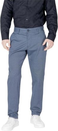 A|X Armani Exchange Blauwe Katoenen Skinny Broek - Heren - Slim Fit Broeken - Blauw - W38 - Katoen - Broeken
