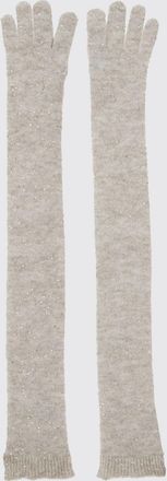 Brunello Cucinelli Guanti dal design basic in maglia di lana e mohair