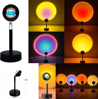 Trade Shop Trade Shop Traesio - Trade Shop - Lampada Creazione Atmosfera Illuminazione Rotabile 180&deg; Effetto Tramonto