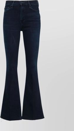 Mother high-rise bootcut denim trousers with raw-cut hem