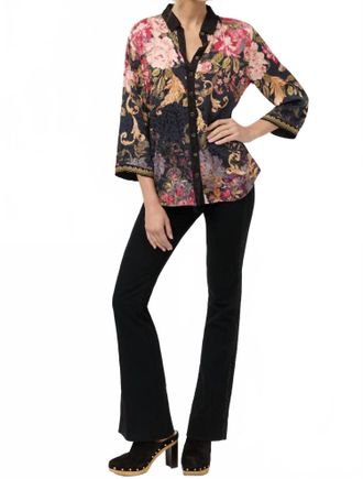 Johnny Was Kimono Sleeve Shirt In Cheri