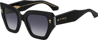 Etro Zwart/Grijs Getinte Zonnebril - Dames - Zonnebrillen - Zwart - 50 MM - Accessoires