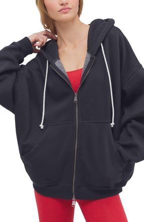 Free People Final Call Full Zip Hoodie in Black at Nordstrom, Size X-Large