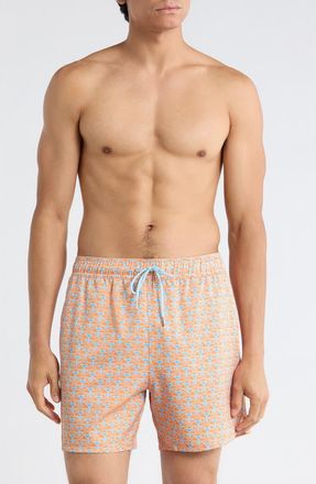 Robert Graham Martini Tower Swim Shorts in Orange at Nordstrom Rack, Size Xx-Large