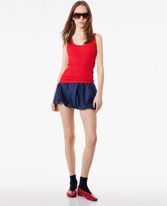 Koton Scoop Neck Ribbed Cotton Tank Top in Red at Nordstrom, Size Medium
