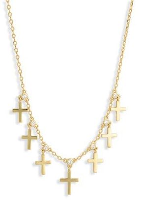 Electric Picks Heaven Sent Cross Charm Necklace in Gold at Nordstrom Rack