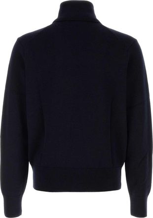 Ami Mens Merinos Sweater Navy Merino Wool