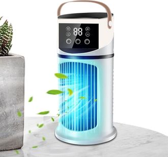 OEM Aire Acondicionado De Escritorio - Aire Acondicionado Port&aacute;til Para Habitaciones Refrigeraci&oacute;n Con Iluminaci&oacute;n Led Y Nebulizaci&oacute;n, 9 Velocidades Para 