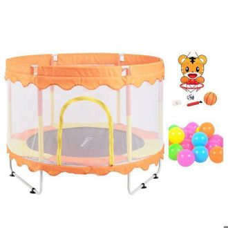 OEM Foxsport Trampol&iacute;n Para Ni&ntilde;os, 150&times;150&times;110cm, Equipado Con Una Canasta Y Pelotas De Pl&aacute;stico, Coj&iacute;n De Rebote, Carga 100kg