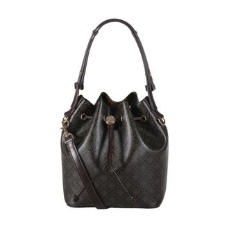 Tory Burch T Monogram Coated Canvas Bucket Bag