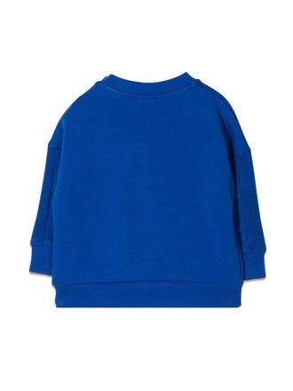 Moschino Logo-Detail Cotton Sweatshirt - Blue