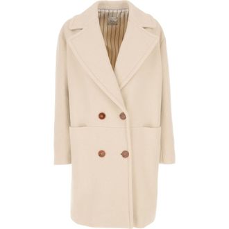Alysi Jassen, Dames, Beige, S, Double-Breasted Coats