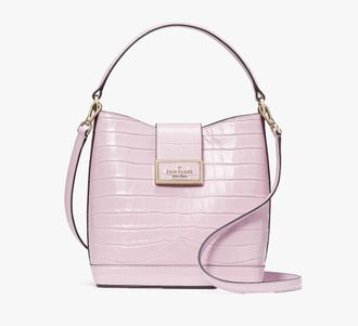Kate Spade New York Reegan Croc Embossed Bucket Bag