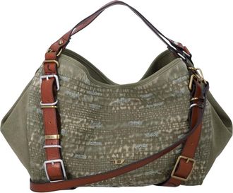 Diesel Tassen, Dames, Groen, ONE Size, Katoen, D-One Tophandle M Tas