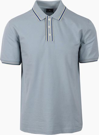 Paul Smith Mens PAUL SMITH REG FIT TIPPED POLO BLUE - Size: 38
