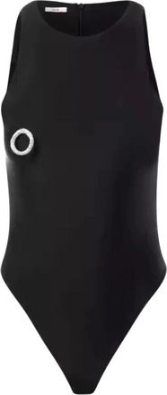 NU&Eacute; Piercing Bodysuit - Dames - Bodies - Zwart - S - Tops