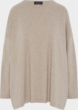 Eskandar Long-Sleeve Round-Neck T-Shirt (Mid Plus Length)