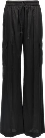 Tom Ford Cargo Silk Pantaloni Nero-Donna