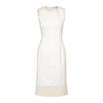 Sportmax Sheath Midi Jurk - Dames - Casual kleedjes - Wit - XS - Denim - Kleedjes