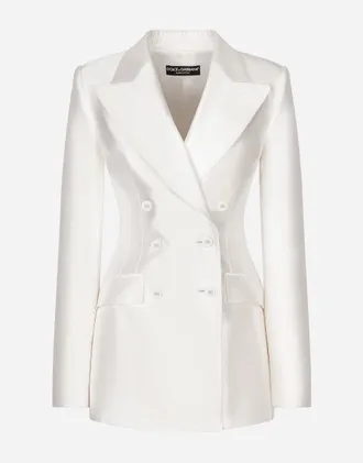 Dolce & Gabbana Giacca - Woman Blazers White Silk 40