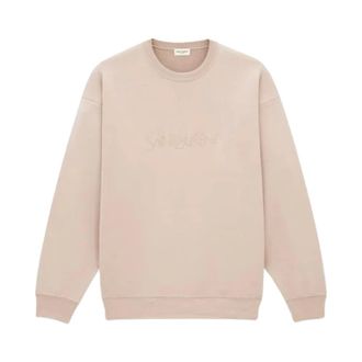 Saint Laurent Logo Embroidered Crewneck Sweatshirt