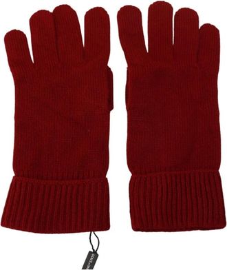 Dolce & Gabbana Gloves - Heren - Handschoenen - Rood - ONE Size - Kasjmier - Accessoires