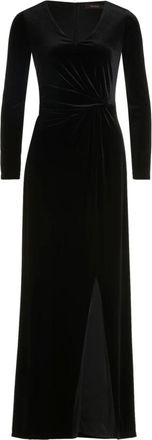 Vera Mont Kleedjes, Dames, Zwart, 3Xl, Leer, Elegante Lange Mouw Avondjurk