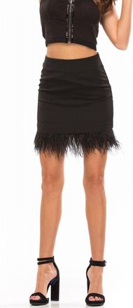 J.O.A. Black Feather Skirt