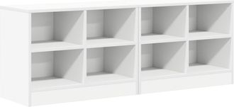vidaXL Mueble Cama 2 Uds. Blanco 66 X 33 X 48 Cm Madera De Ingenier&iacute;a Vidaxl