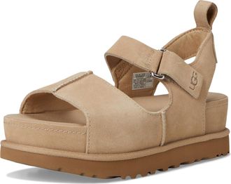UGG Womens Goldenstar Hi Sandal, Sand Suede, 3.5 UK