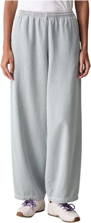 American Vintage Wijde broek - Dames - Wijde Broeken - Blauw - S - Katoen - Broeken