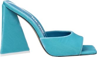 The Attico Womens Mule Sandal Block Heel - Turquoise Textile - Size 39.5 EU/IT