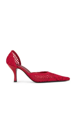 Magda Butrym Womens Crochet Pump Heels In Red
