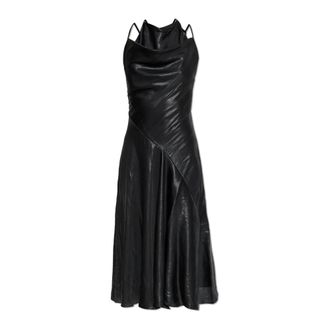 Diesel D-Ebra-S1 Jurk - Dames - Casual kleedjes - Zwart - XS - Leer - Kleedjes