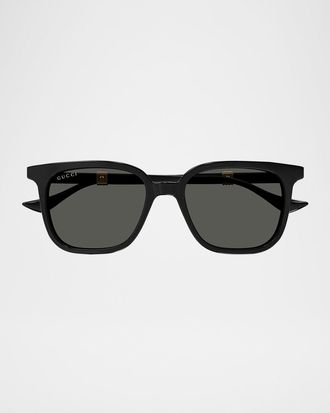 Gucci Men & apos;s Acetate Rectangle Sunglasses