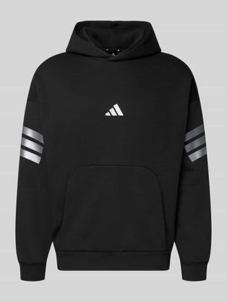 adidas Hoodie mit Logo und Känguru-Tasche in Black, Größe XXL