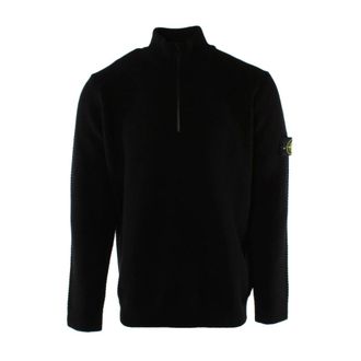 Stone Island Turtlenecks, male, Black, Size: 2XL Pink Cotton Blend Mens Sweater