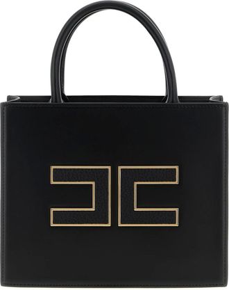 Elisabetta Franchi Tassen, Dames, Zwart, ONE Size, Leer, Kleine Tote Handtas