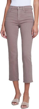 L'agence Alexia High-Rise Crop Cigarette Deep Taupe Skinny Leg Jean