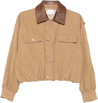 Frame Denim Leather-collar Jacket