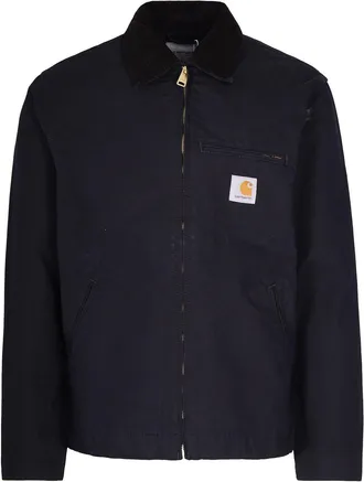 Carhartt Work in Progress Black Rinsed Detroit Velvet Collar Jacket