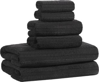 Nine West Sofia 6-Piece Bath Towels in Black at Nordstrom Rack