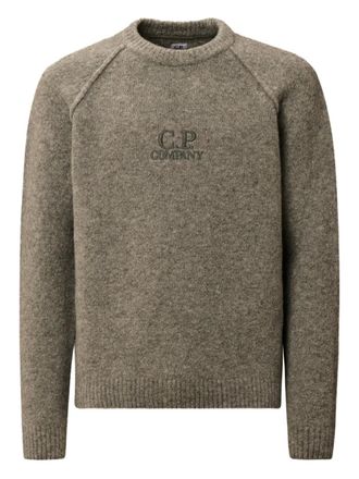 C.P. Company logo-embroidered sweater - Grey