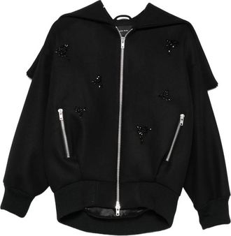 Simone Rocha Crystal-embellished Sailor-collar Jacket