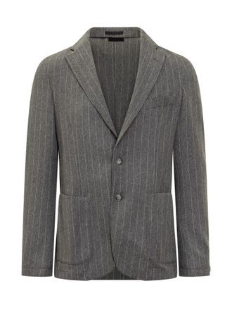 HUGO BOSS Boss Grey Striped Wool Jacket